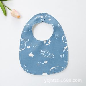 Soft Cotton Baby Bib (U-Shape) – Waterproof & Extra Absorbent Feeding Apron